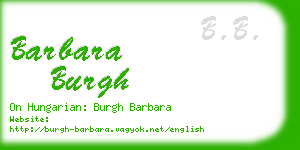 barbara burgh business card